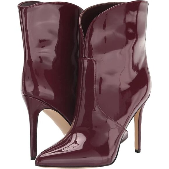 Nine West Shoes - Nine West Womens Pointy Toe Tolate Dress Booties Dark Purple Size 8M Defected